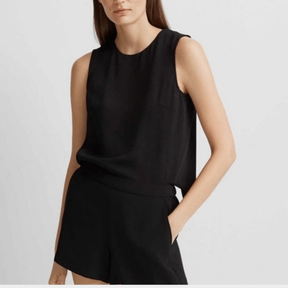 Club Monaco Black Sleeveless Jumpsuit Romper
